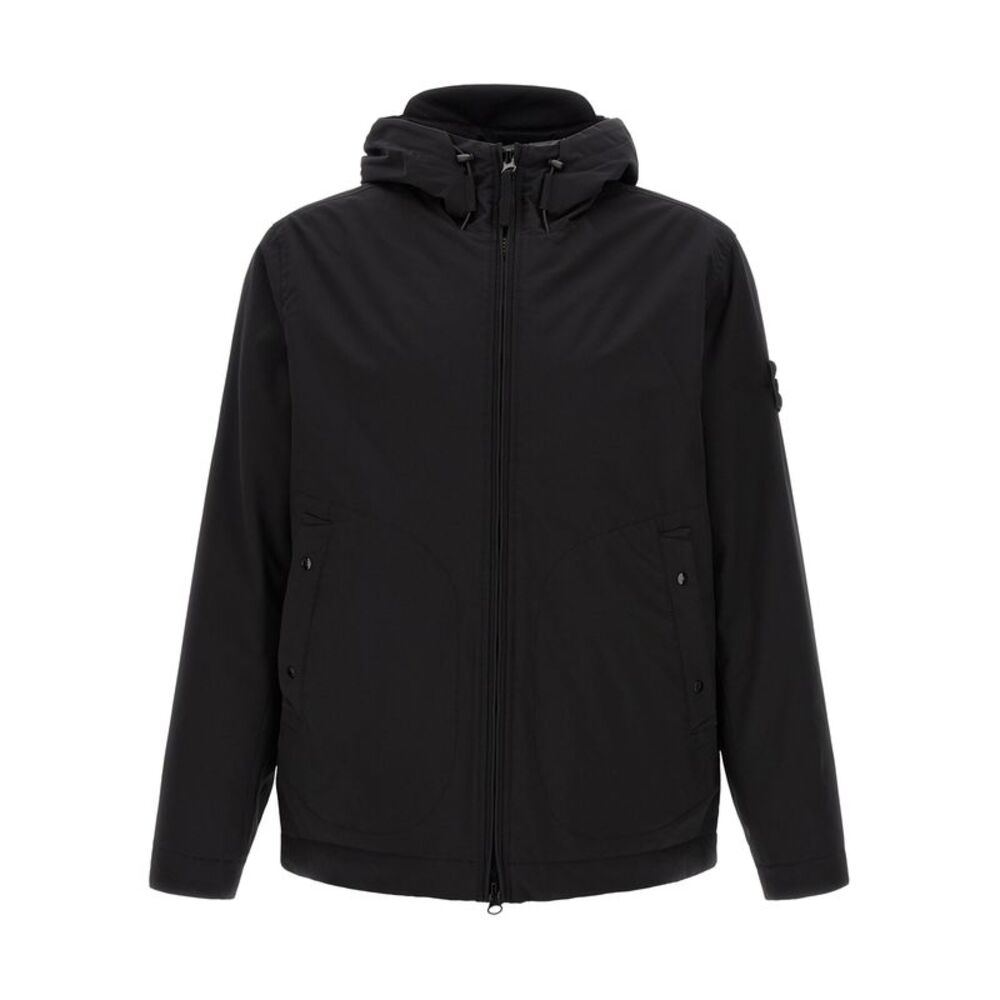Stone Island Black Polyester Shell Men's Jacket